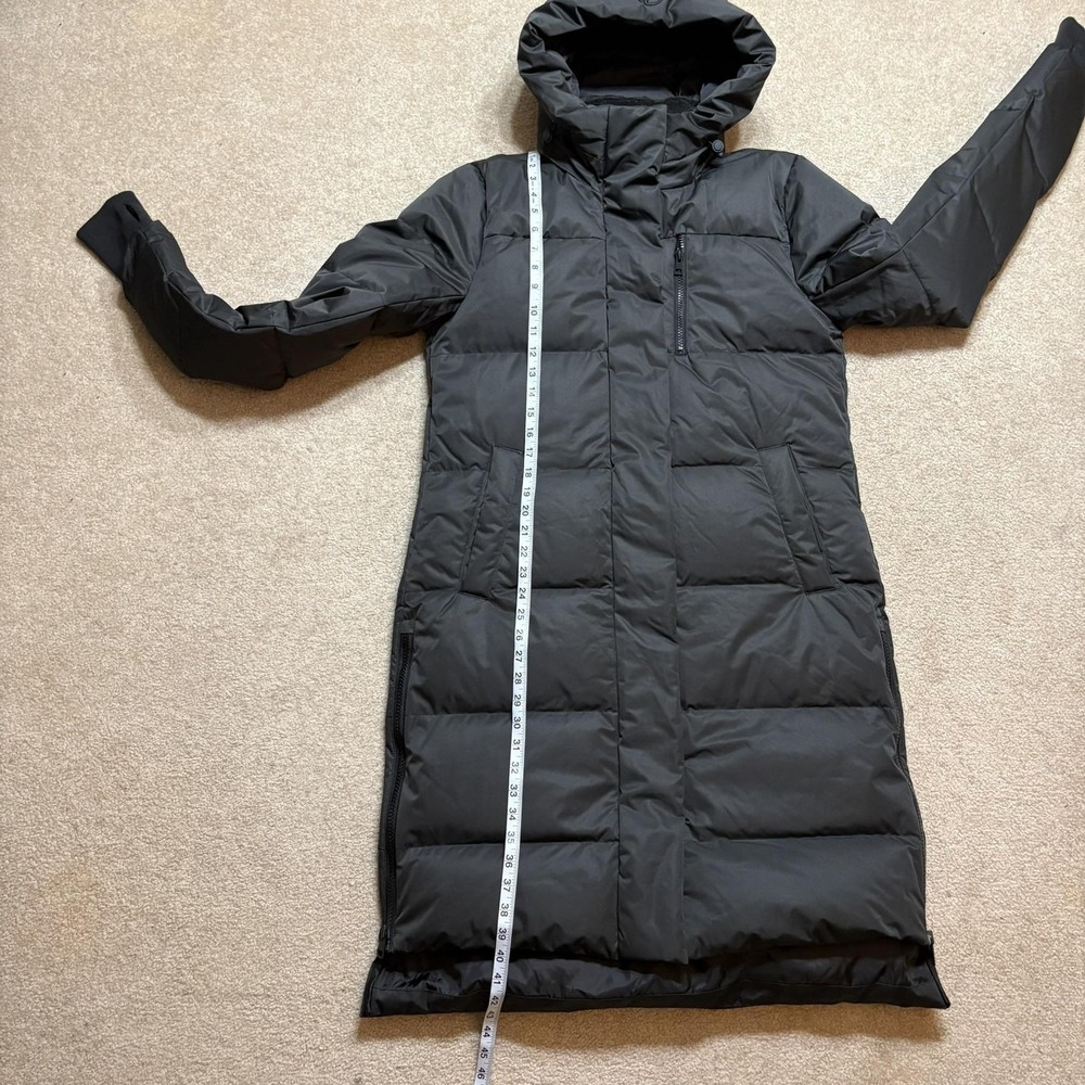 Mondetta MPG 650 Down Parka Jacket Mens Medium Black Long Hooded Puffer Coat - Picture 8 of 15